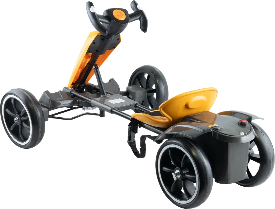 Детский электрокарт «GO-KART» с пультом (желтый)