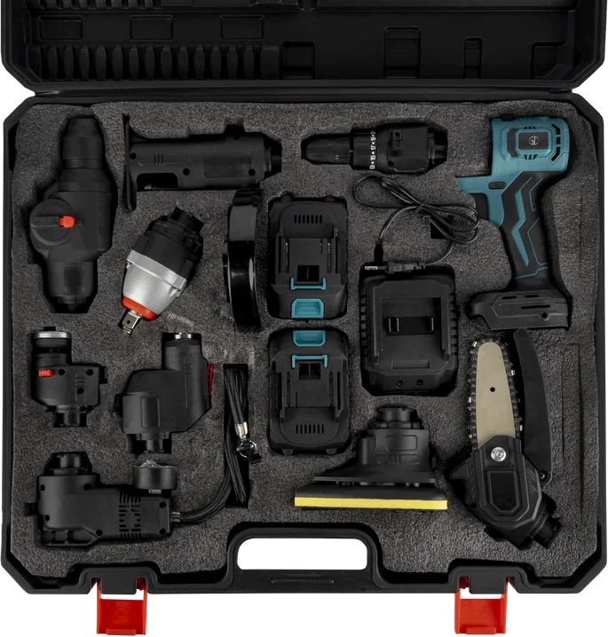 Multi-Tool GDwolt 9 в 1 (9 насадок + 2 акб)