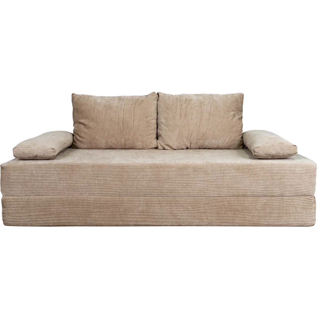 Диван бескаркасный (190×140), бежевый Chenille