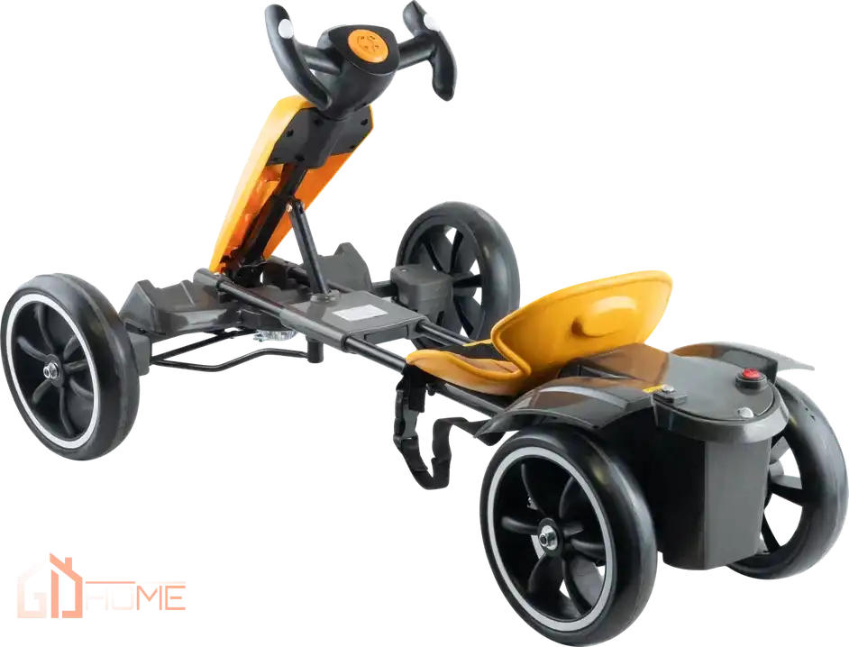 Детский электрокарт «GO-KART» с пультом (желтый)