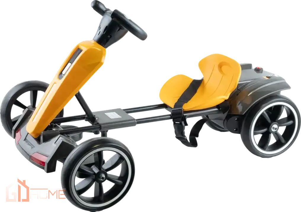 Детский электрокарт «GO-KART» с пультом (желтый)